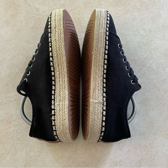 Tretorn Espadrille sneaker shoes Eve Black low top size 10.5 women’s canvas - Picture 5 of 7